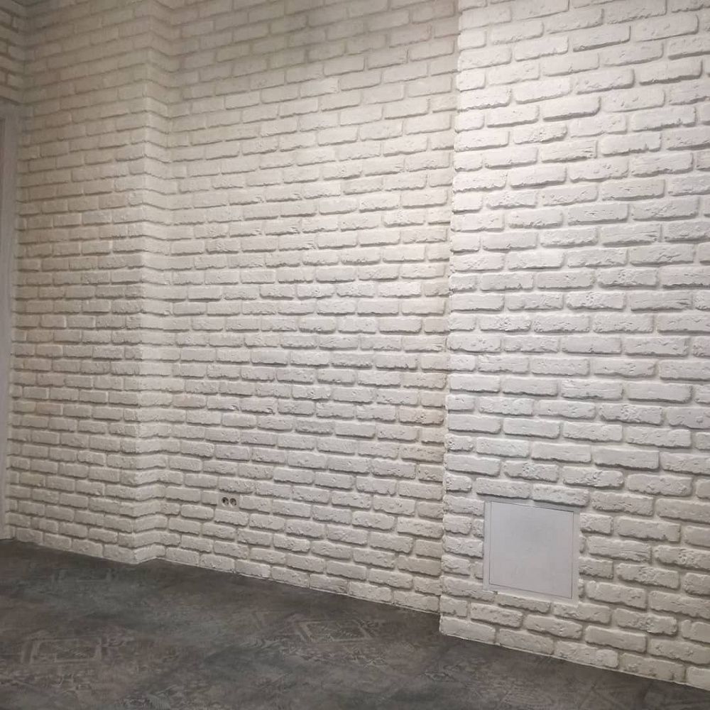 Голицынский кирпич Белый в интерьере квартиры